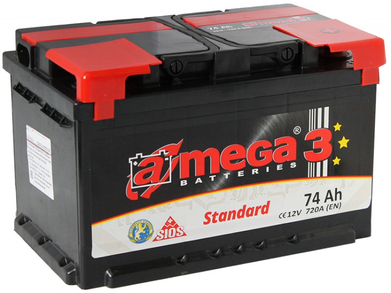 Аккумулятор A-mega Standard 74 R+ 720 A (EN)